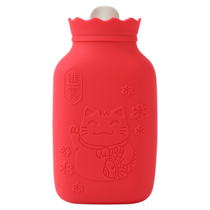 Lucky Cat  Silicone Hot Water Bottle 900ml hand warmer